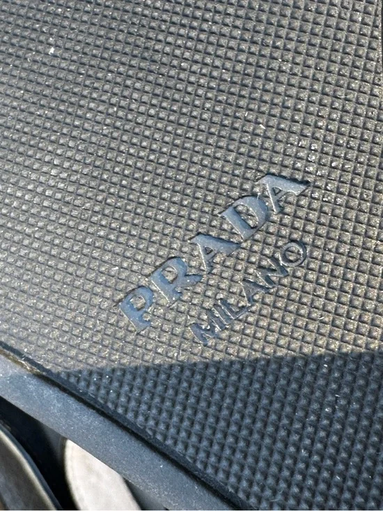 Prada Black Patent Open-Toe Ankle Strap Wedge Sandals Size 39.5 - Picture 11 of 13